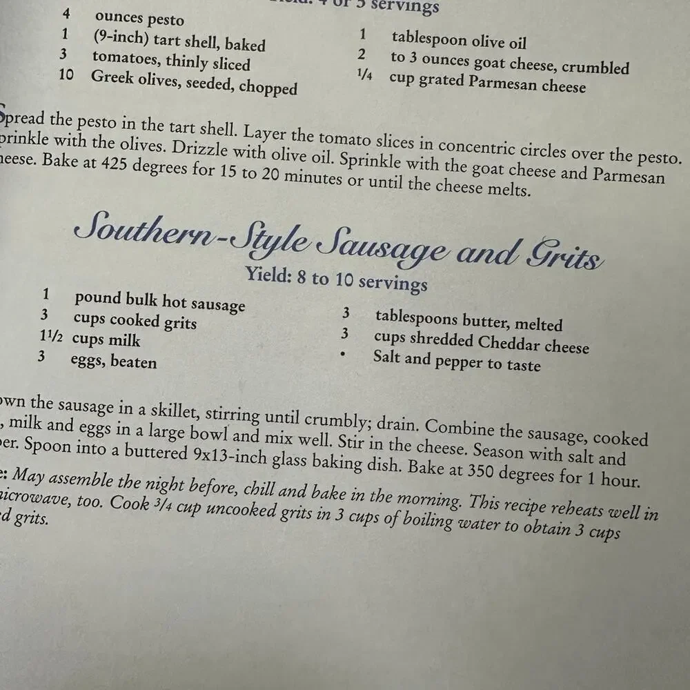 Settings on the Dock of the‎ Bay Vintage Cookbook Hardback